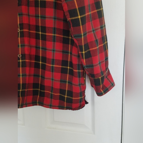 Country Touch Men's Sportswear Shirt Jacket Lined Red Plaid Size Large  16 - Picture 5 of 11